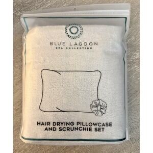 Blue Lagoon Spa Collection Hair Drying Pillowcase & Scrunchie Set Gift For Girls